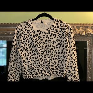 White leopard sweater